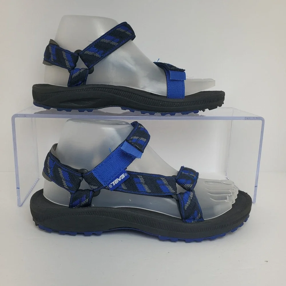 Teva 6294 Hurricane Women's Sz 5 Black / Blue Sport Sandals Adjustable Straps